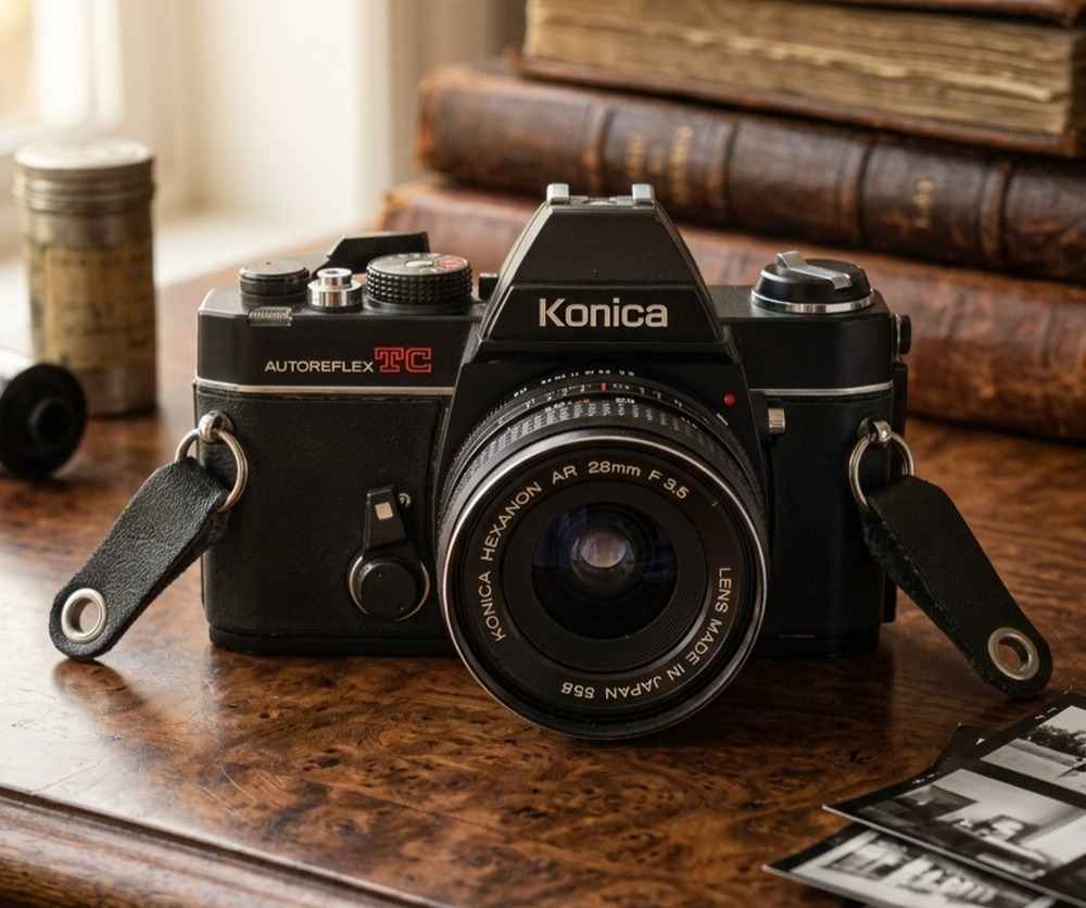 Konica Autoreflex TC 35mm SLR film camera Black Auto Exposure